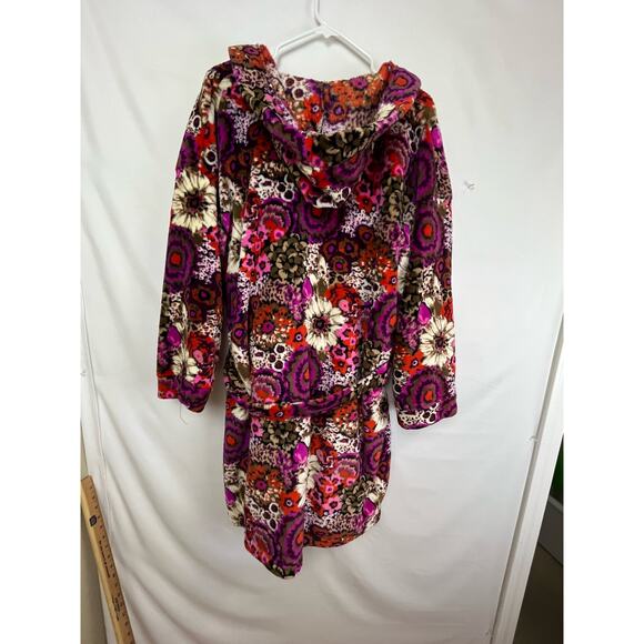 Vera Bradley Women's Size Small/Med Multicolored Floral Print Belted Bath Robe - Picture 6 of 8